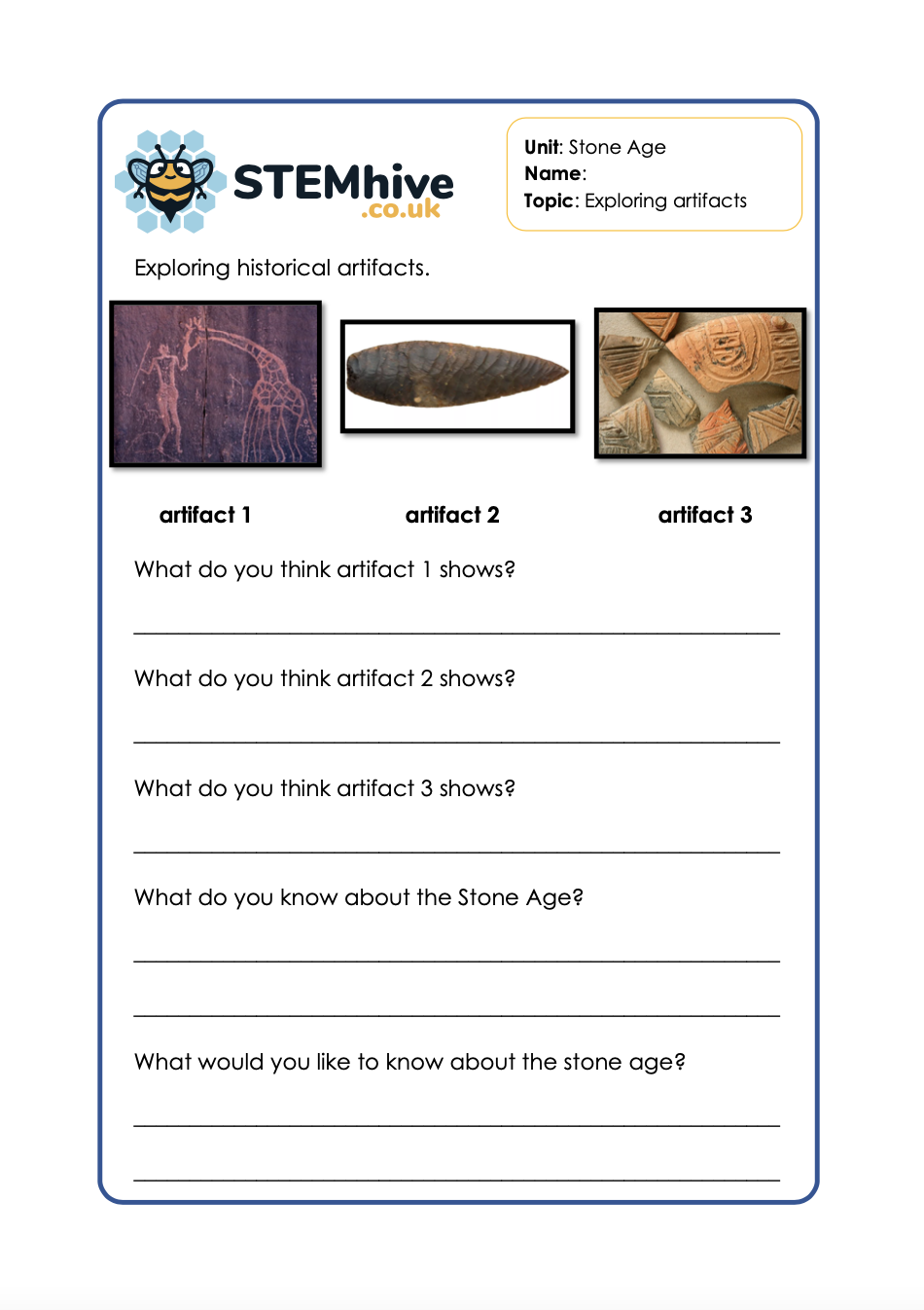 Stone Age, Science and STEM Activities